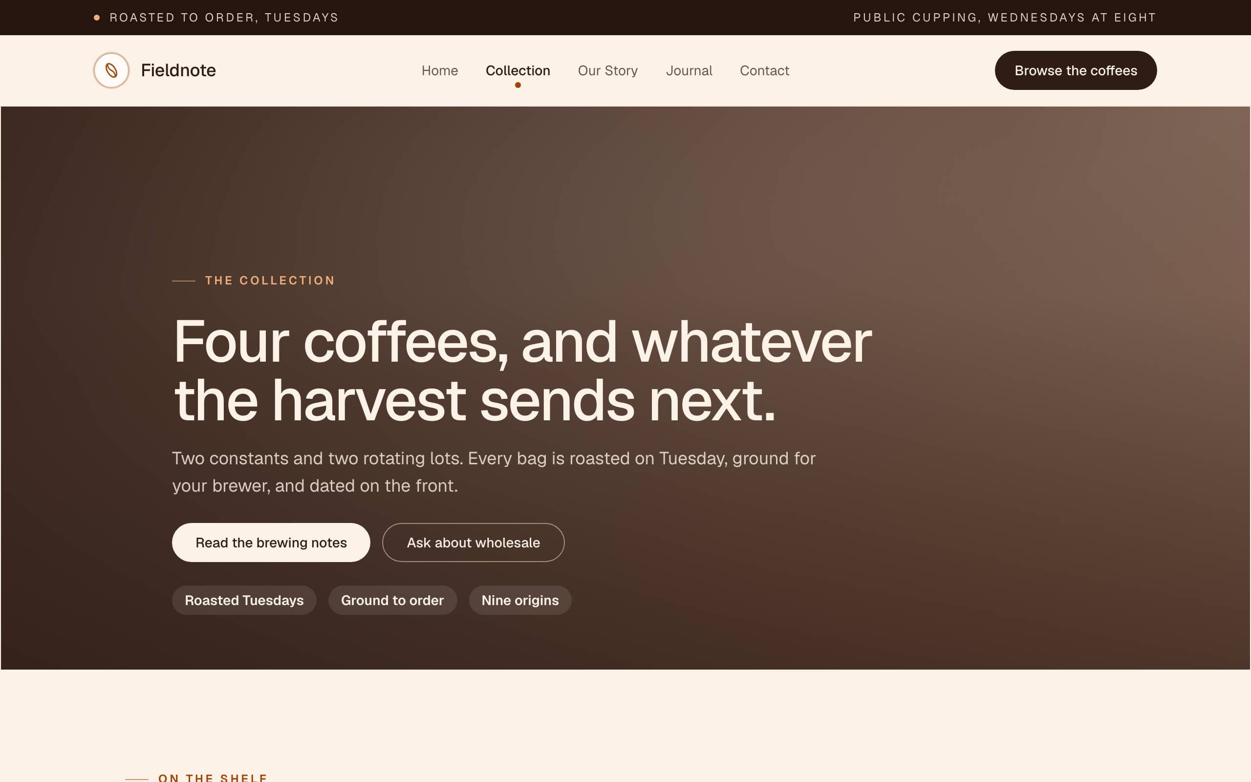 Commerce Brand template — Collection page concept poster