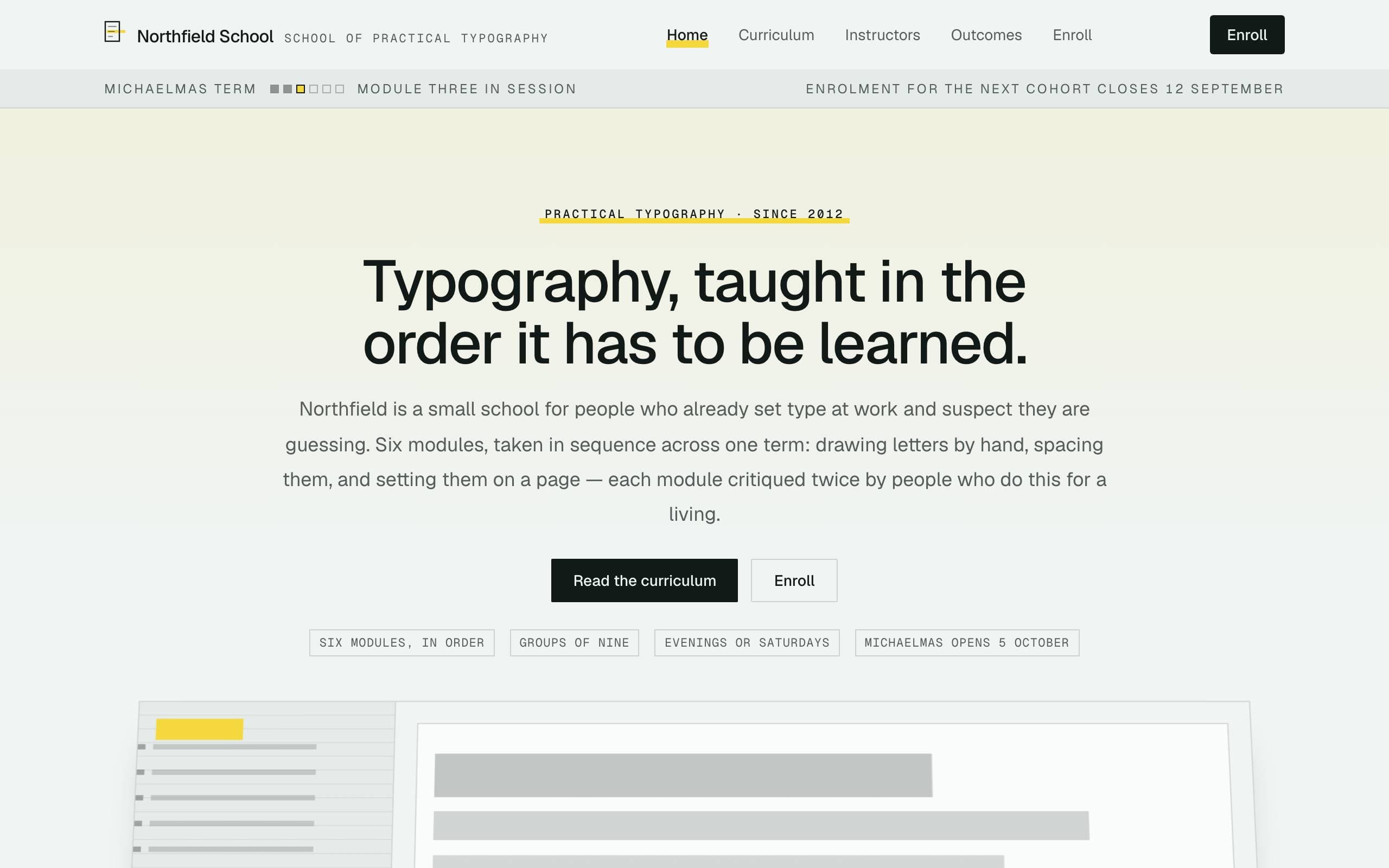 Education Course template — home page concept poster