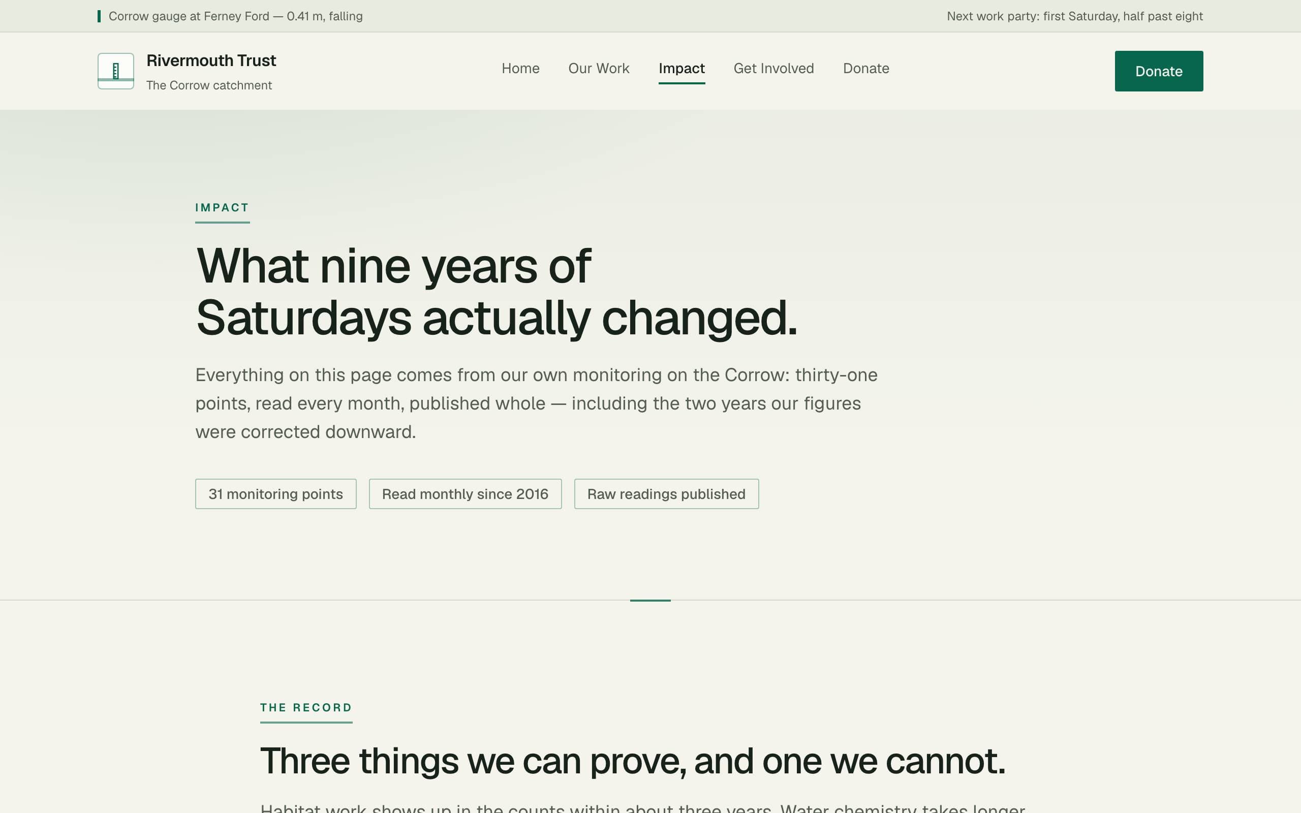 Nonprofit Cause template — Impact page concept poster