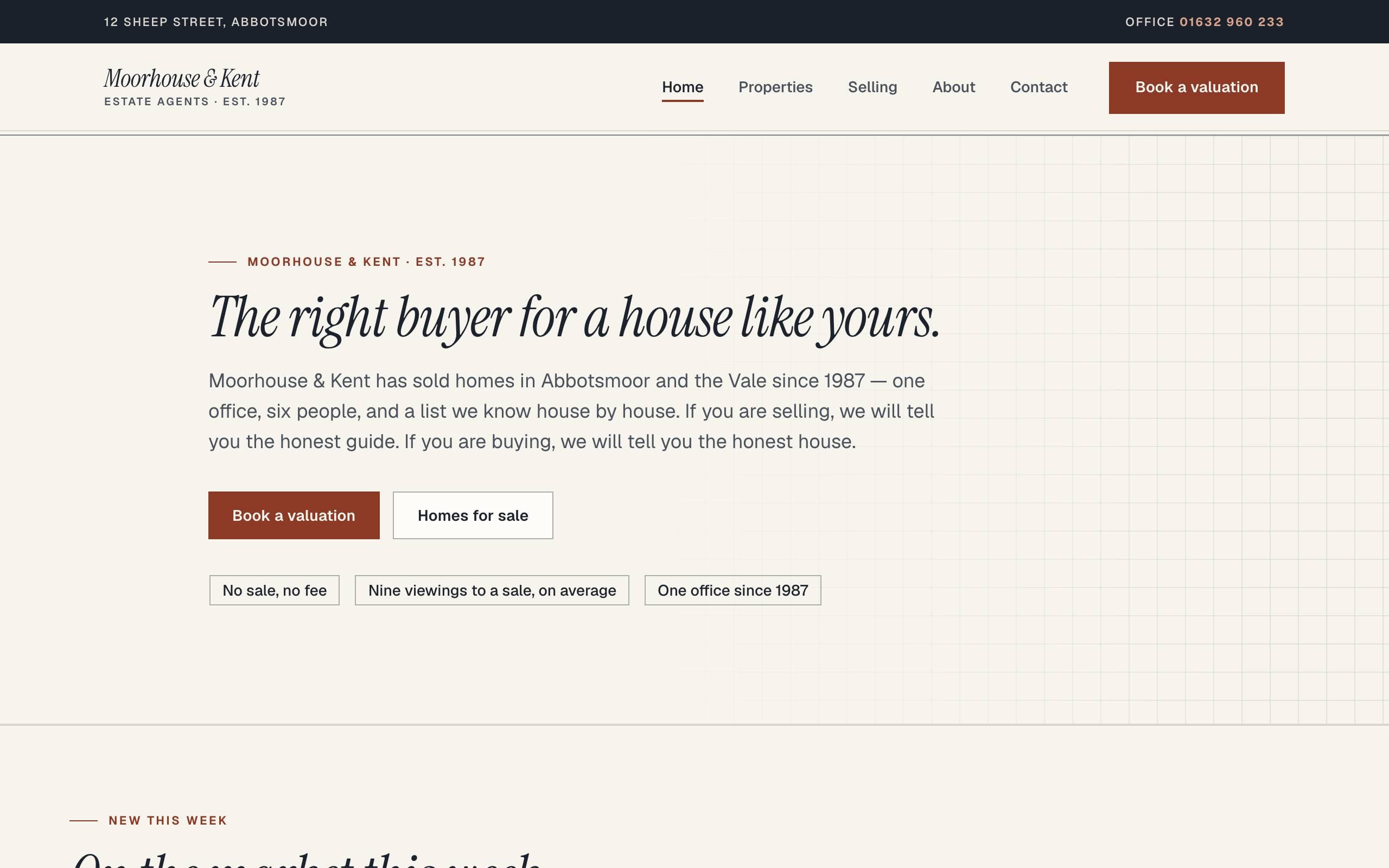 Real Estate Listing template — Home page concept poster