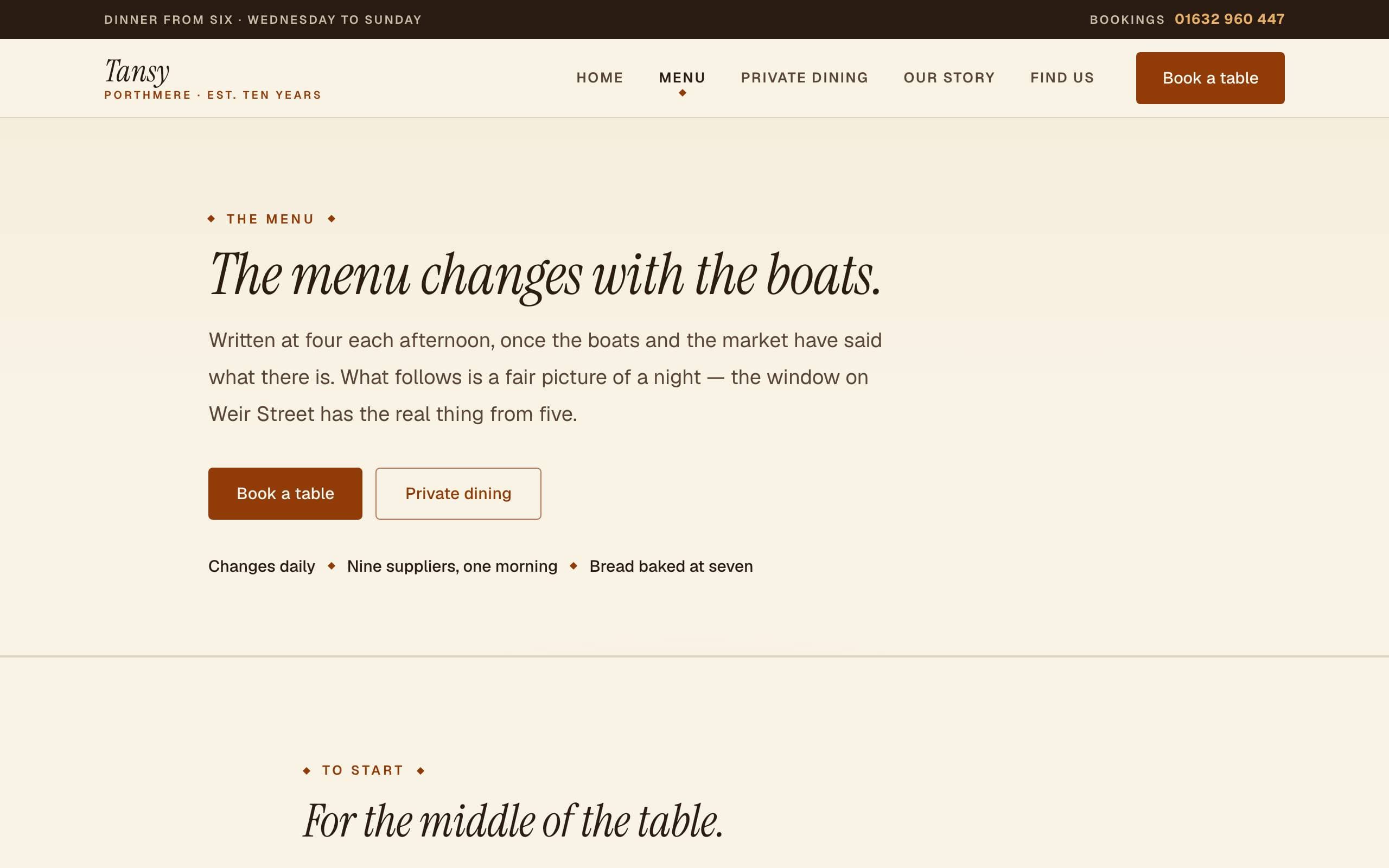 Restaurant Bistro template — Menu page concept poster