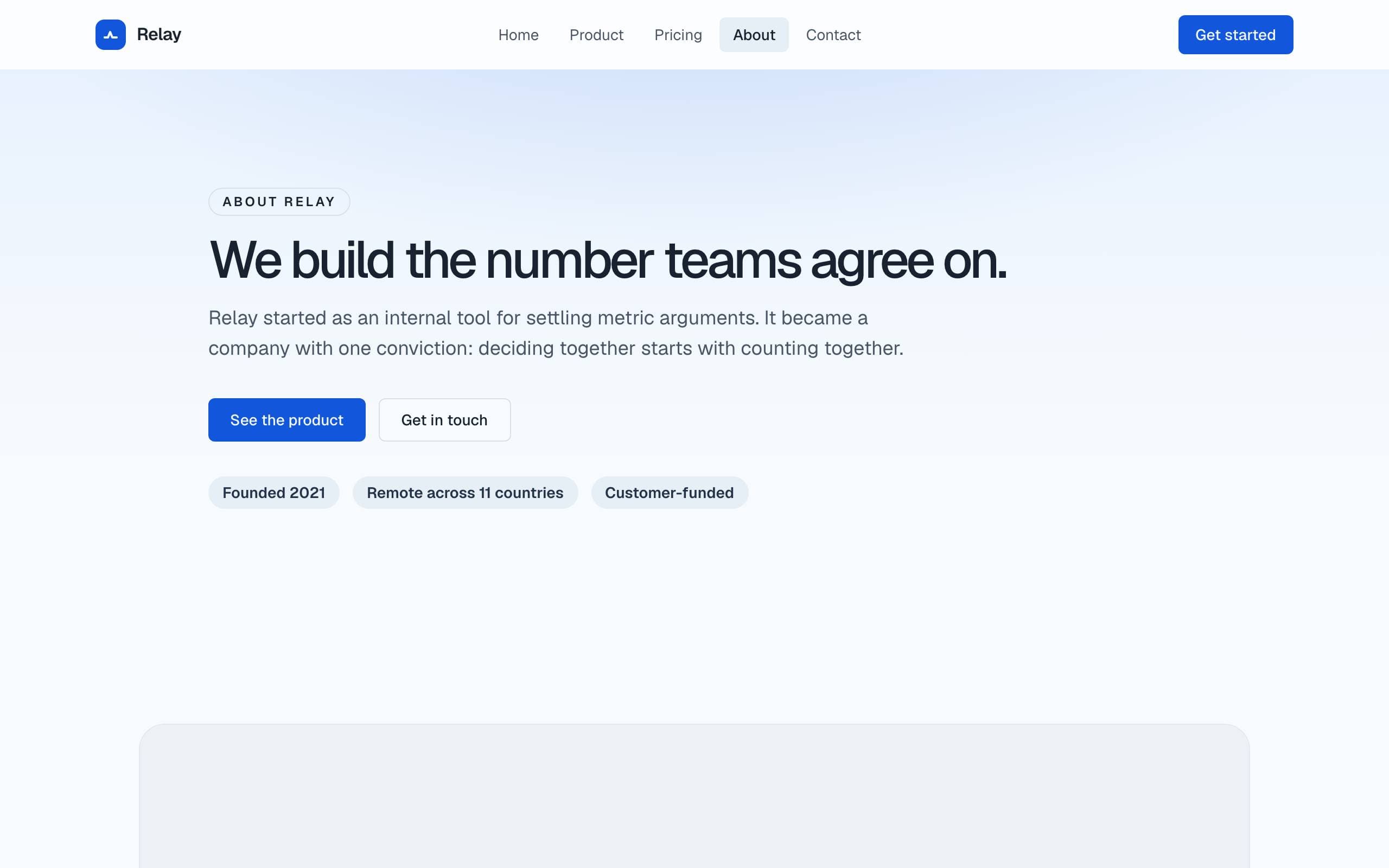 SaaS Launch template — About page concept poster
