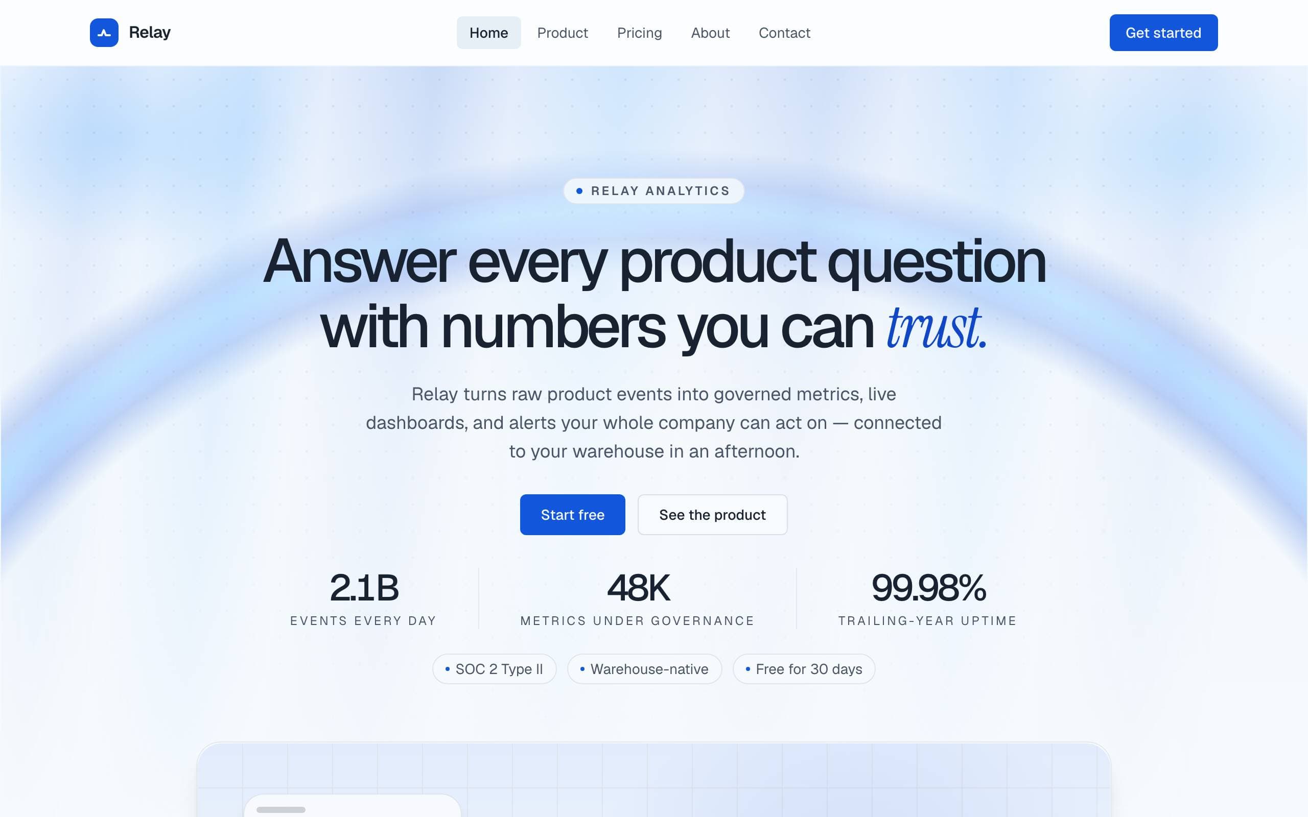SaaS Launch template — Home page concept poster