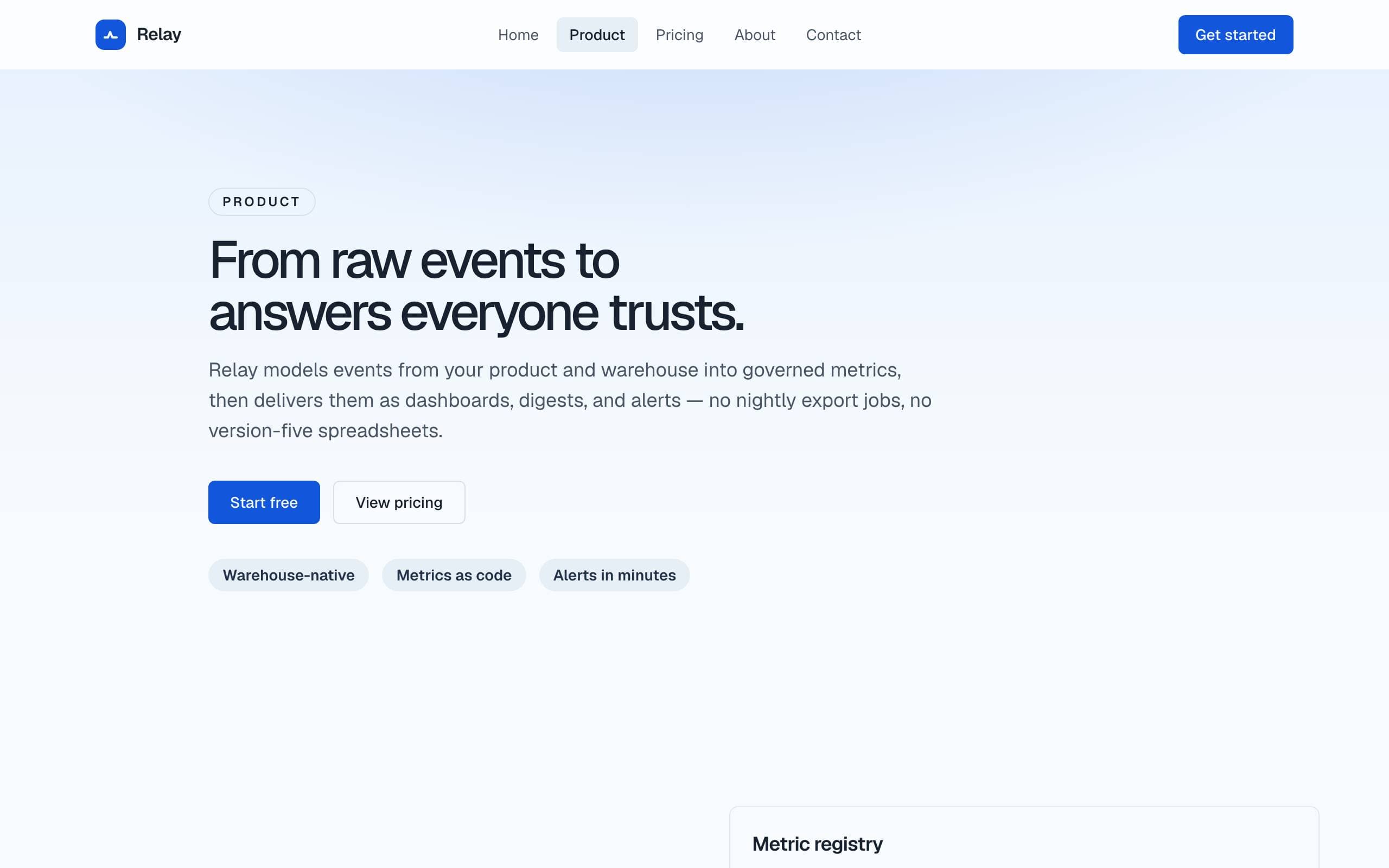 SaaS Launch template — Product page concept poster